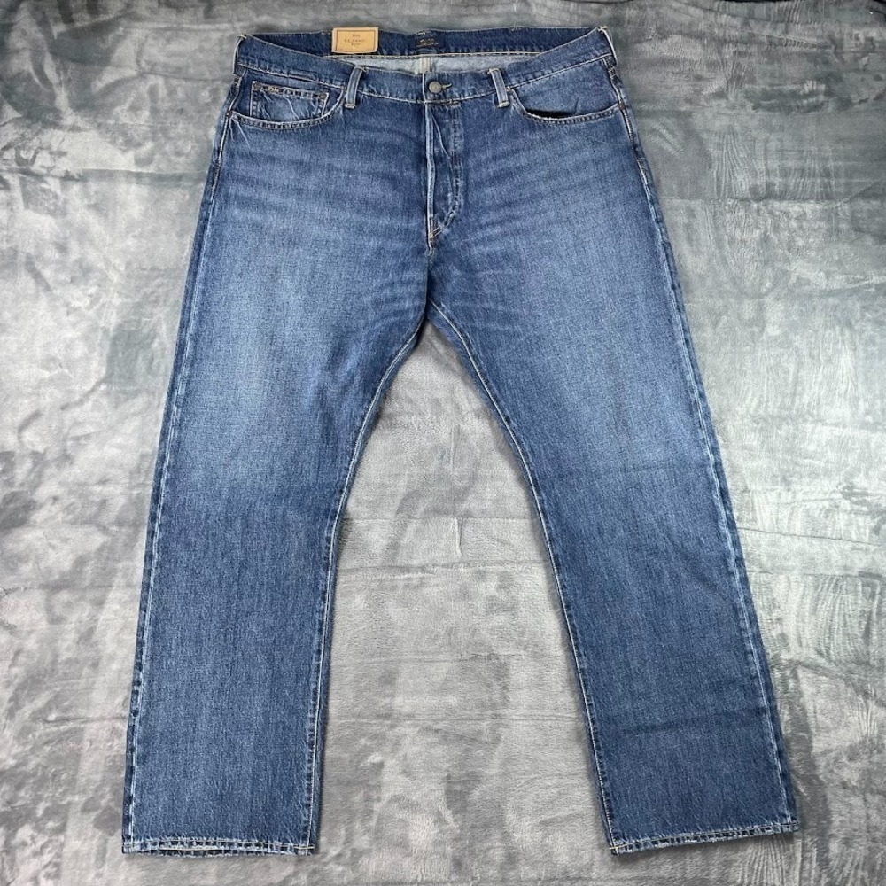 $268 Polo Ralph Lauren The Classic Fit Rope Dye Blue Jeans Mens size 38X32